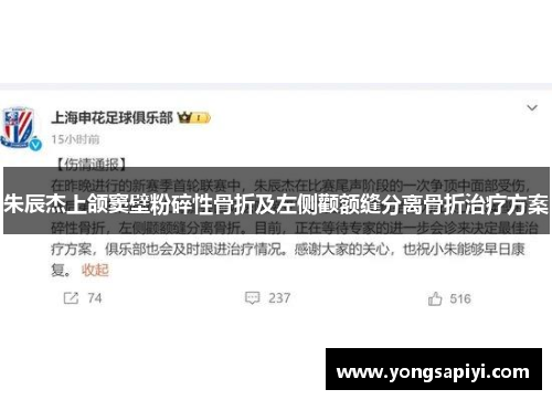 朱辰杰上颌窦壁粉碎性骨折及左侧颧额缝分离骨折治疗方案